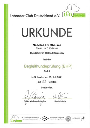 BHP-Urkunde